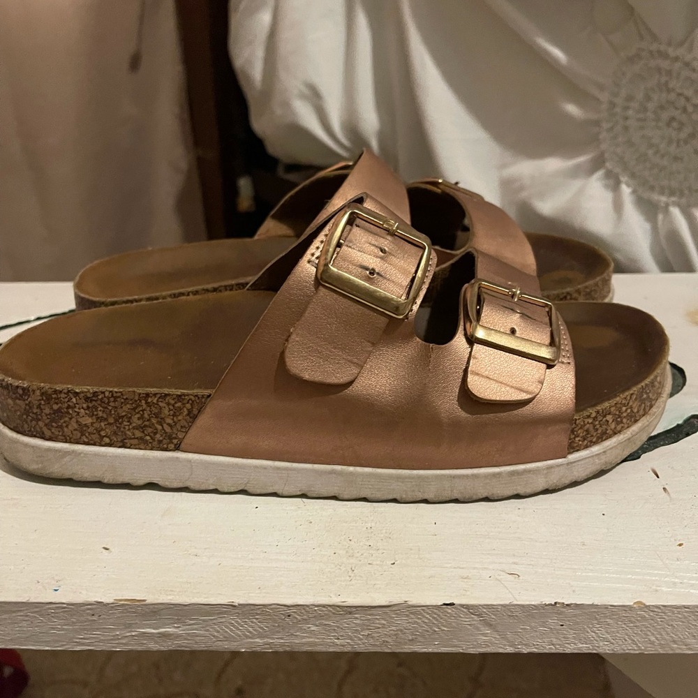 Madden Girl rose gold sandals